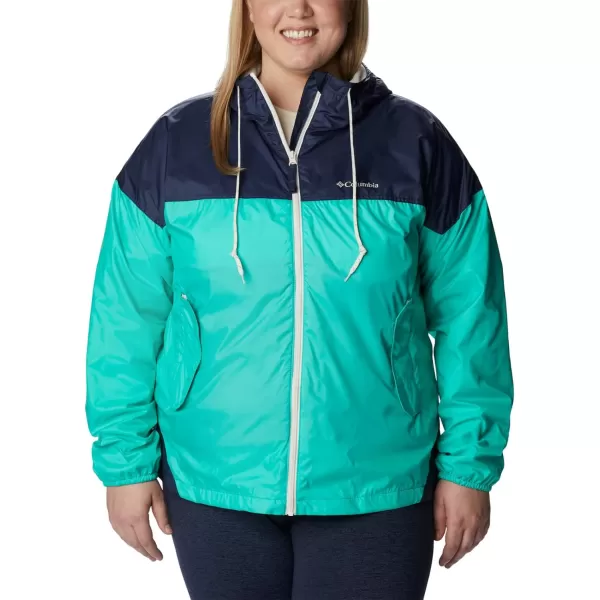 Columbia Womens Flash Challenger Lined WindbreakerElectric TurquoiseNocturnal