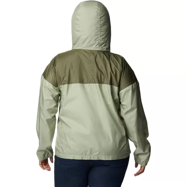 Columbia Womens Flash Challenger WindbreakerSafariStone Green