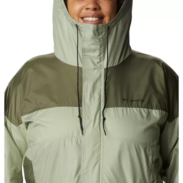 Columbia Womens Flash Challenger WindbreakerSafariStone Green