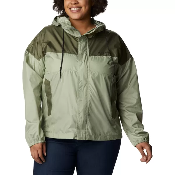 Columbia Womens Flash Challenger WindbreakerSafariStone Green