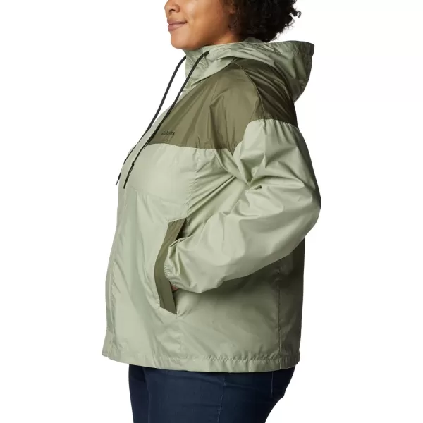 Columbia Womens Flash Challenger WindbreakerSafariStone Green