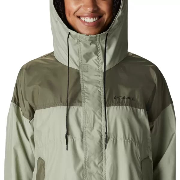 Columbia Womens Flash Challenger WindbreakerSafariStone Green