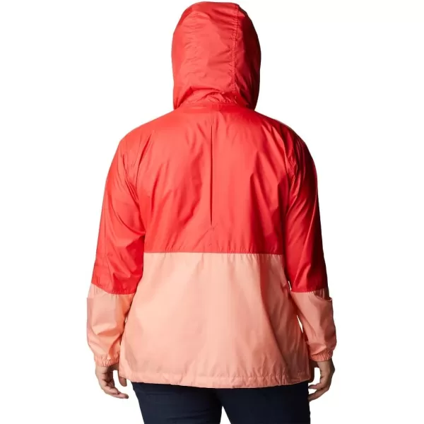 Columbia Womens Flash Forward WindbreakerPlus Red HibiscusCoral Reef