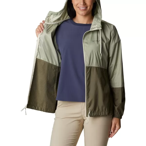 Columbia Womens Flash Forward WindbreakerRegular SafariStone Green
