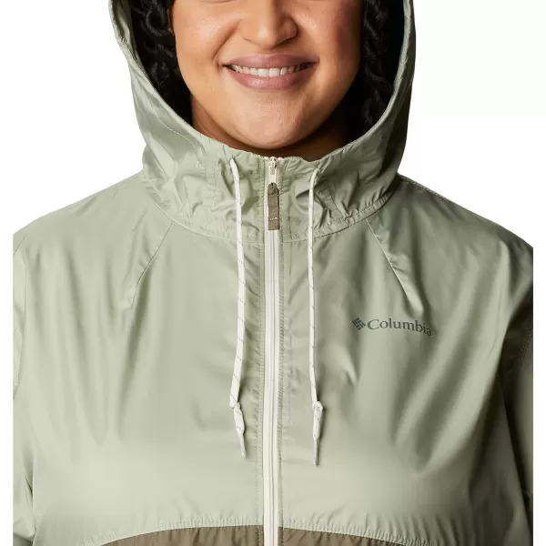 Columbia Womens Flash Forward WindbreakerSafariStone Green