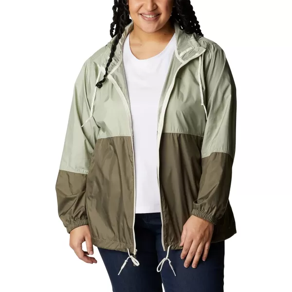 Columbia Womens Flash Forward WindbreakerSafariStone Green