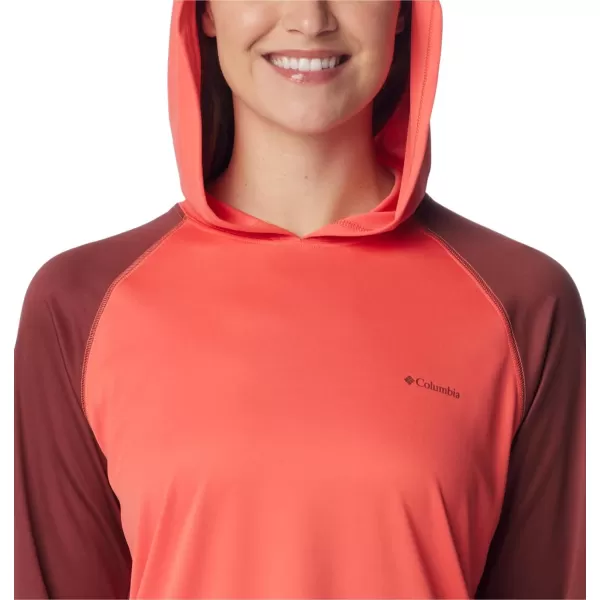 Columbia Womens Fork Stream Ls HoodieJuicySpiceJuicy Logo