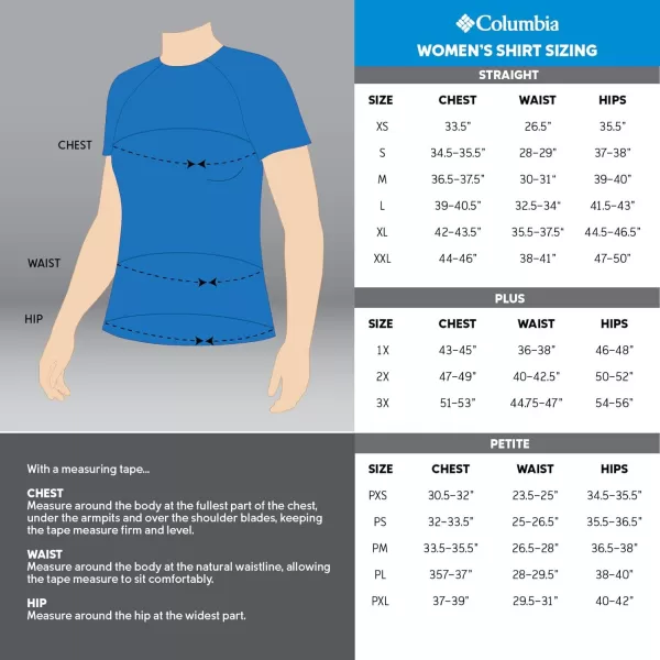 Columbia Womens Fork Stream Short Sleeve TeeBright AquaWisterian