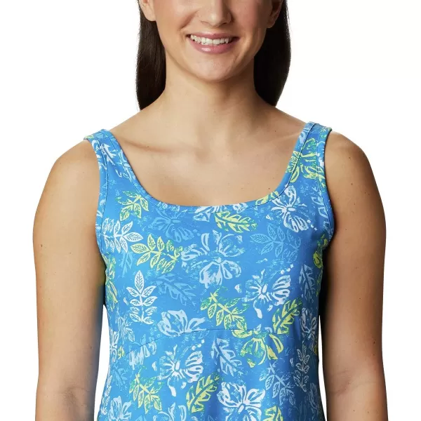 Columbia Womens Freezer Iii DressAzure Blue Archive Palms Print