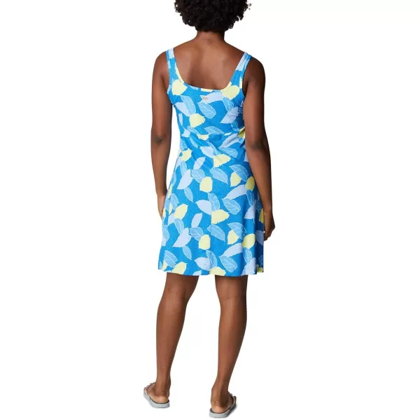 Columbia Womens Freezer Iii DressAzure Blue Ditsy Leaves Print