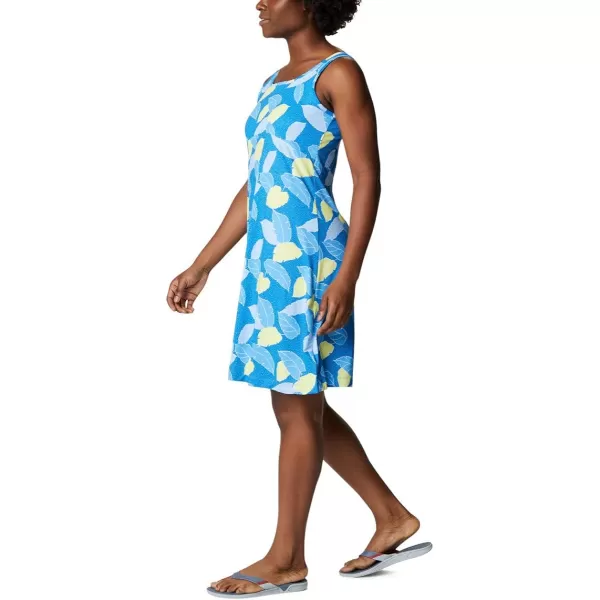 Columbia Womens Freezer Iii DressAzure Blue Ditsy Leaves Print