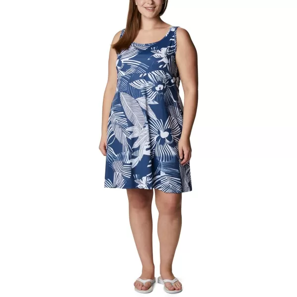 Columbia Womens Freezer Iii DressCarbon Stencil Hibiscus Print