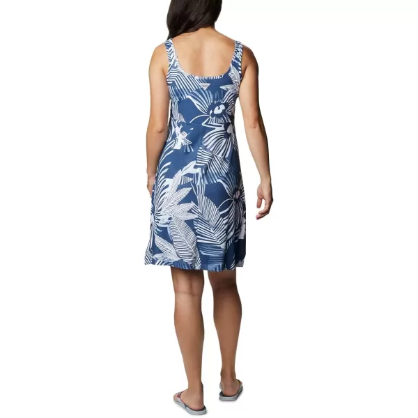 Columbia Womens Freezer Iii DressCarbon Stencil Hibiscus Print