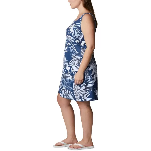 Columbia Womens Freezer Iii DressCarbon Stencil Hibiscus Print