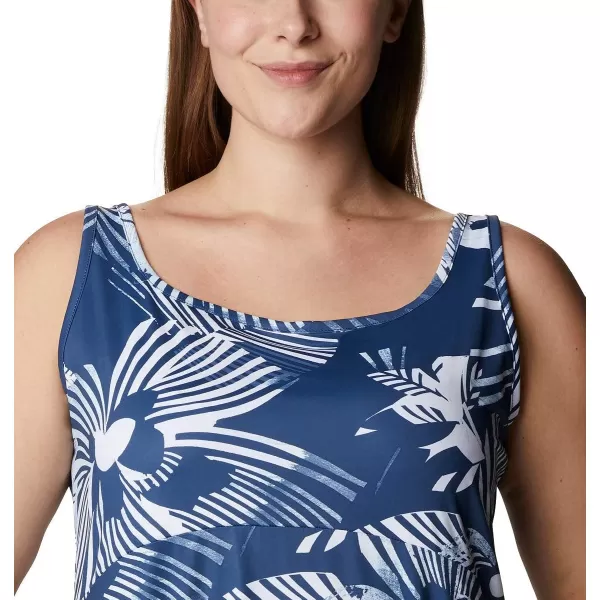 Columbia Womens Freezer Iii DressCarbon Stencil Hibiscus Print