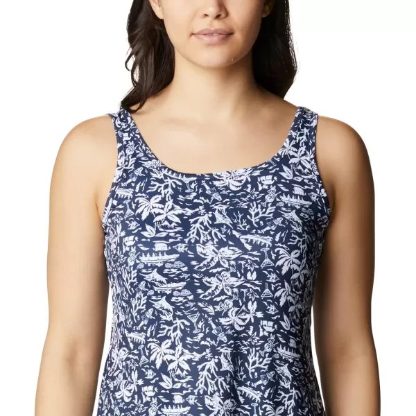 Columbia Womens Freezer Iii DressCollegiate Navy Kona Print