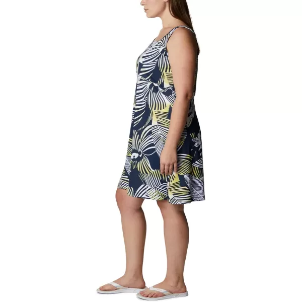 Columbia Womens Freezer Iii DressCollegiate Navy Stencil Hibiscus Print