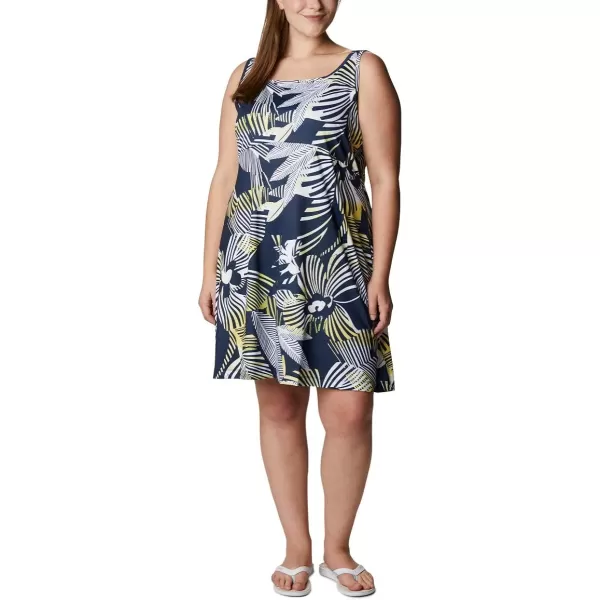 Columbia Womens Freezer Iii DressCollegiate Navy Stencil Hibiscus Print