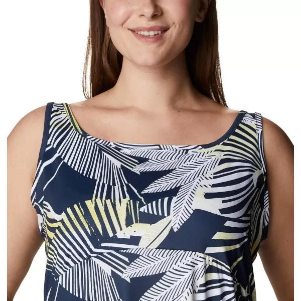 Columbia Womens Freezer Iii DressCollegiate Navy Stencil Hibiscus Print