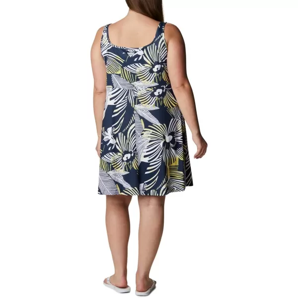 Columbia Womens Freezer Iii DressCollegiate Navy Stencil Hibiscus Print