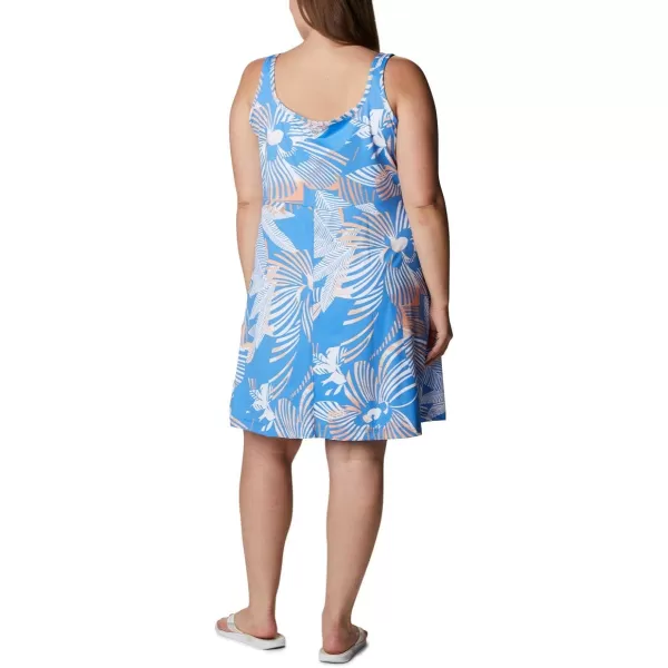 Columbia Womens Freezer Iii DressHarbor Blue Stencil Hibiscus Print