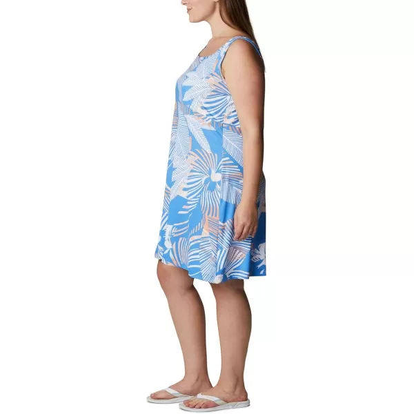 Columbia Womens Freezer Iii DressHarbor Blue Stencil Hibiscus Print