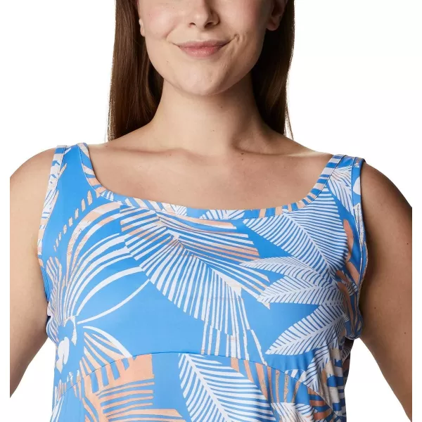 Columbia Womens Freezer Iii DressHarbor Blue Stencil Hibiscus Print