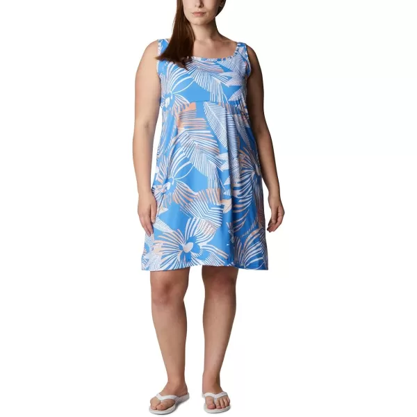 Columbia Womens Freezer Iii DressHarbor Blue Stencil Hibiscus Print