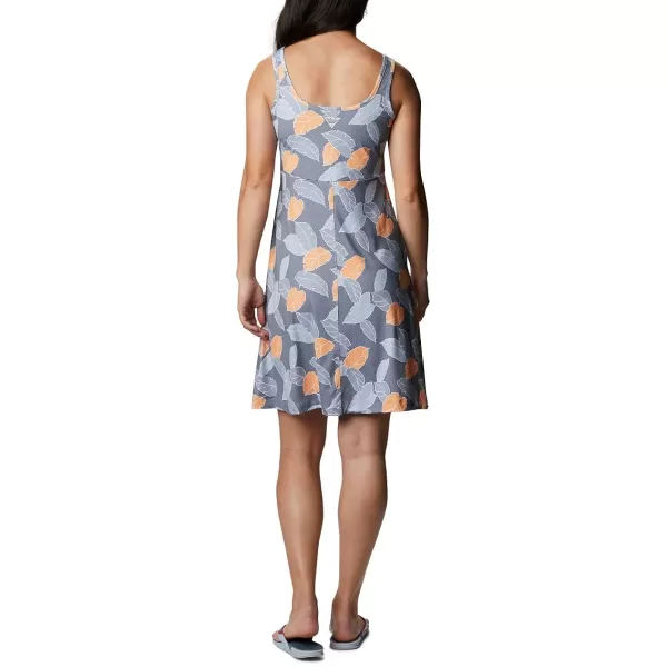 Columbia Womens Freezer Iii DressTrade Winds Grey Ditsy Leaves Print