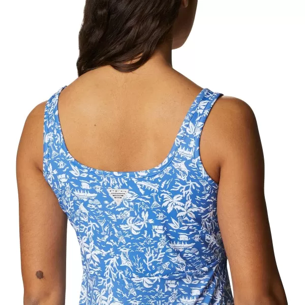 Columbia Womens Freezer Iii DressVivid Blue Kona Print