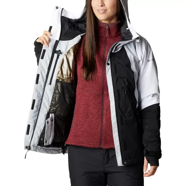 Columbia Womens Glacier View Insulated JacketBlackCirrus GreyWhite