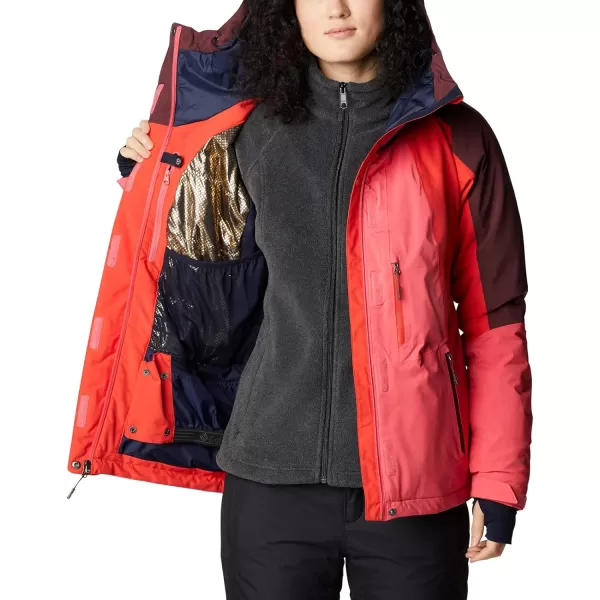 Columbia Womens Glacier View Insulated JacketBright GeraniumBold OrangeMalbec