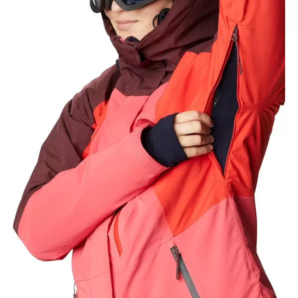 Columbia Womens Glacier View Insulated JacketBright GeraniumBold OrangeMalbec