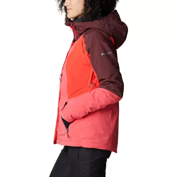 Columbia Womens Glacier View Insulated JacketBright GeraniumBold OrangeMalbec