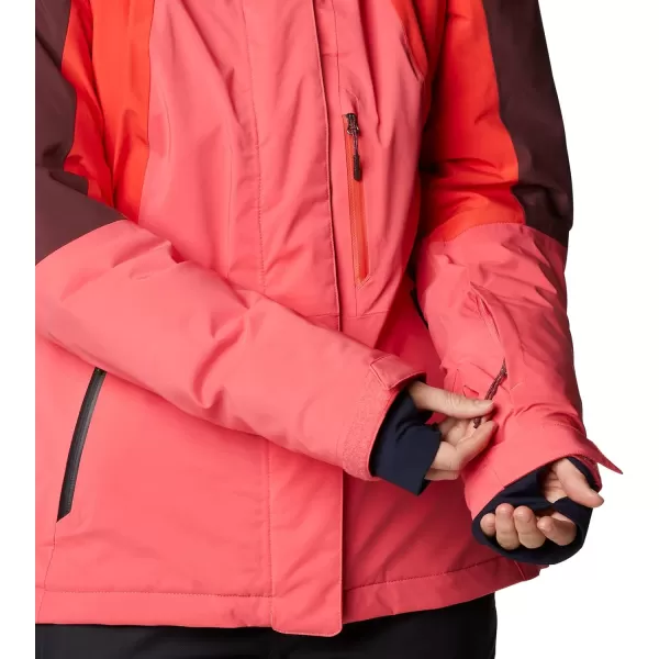 Columbia Womens Glacier View Insulated JacketBright GeraniumBold OrangeMalbec