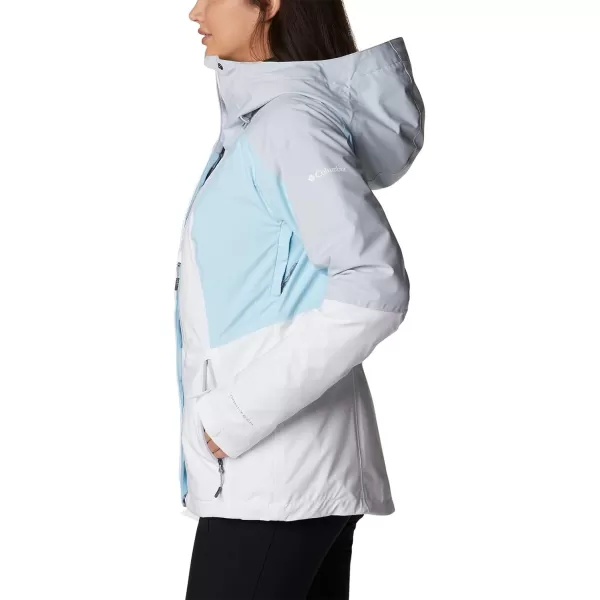 Columbia Womens Glacier View Insulated JacketWhiteSpring BlueCirrus Grey