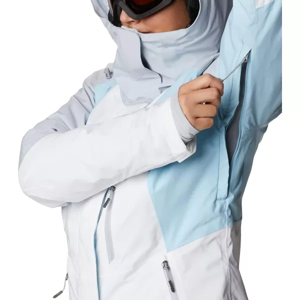 Columbia Womens Glacier View Insulated JacketWhiteSpring BlueCirrus Grey