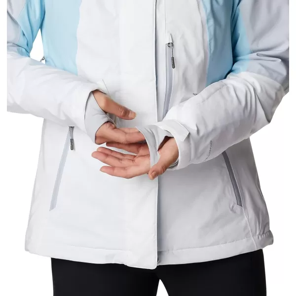 Columbia Womens Glacier View Insulated JacketWhiteSpring BlueCirrus Grey