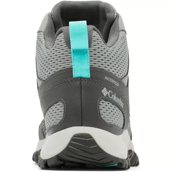 Columbia Womens Granite Trail Mid Waterproof Hiking ShoeTitanium Grey SteelBright Aqua