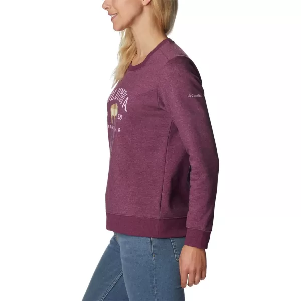 Columbia Womens Hart Mountain Ii Graphic CrewMarionberry HeatherCsc Arch Range