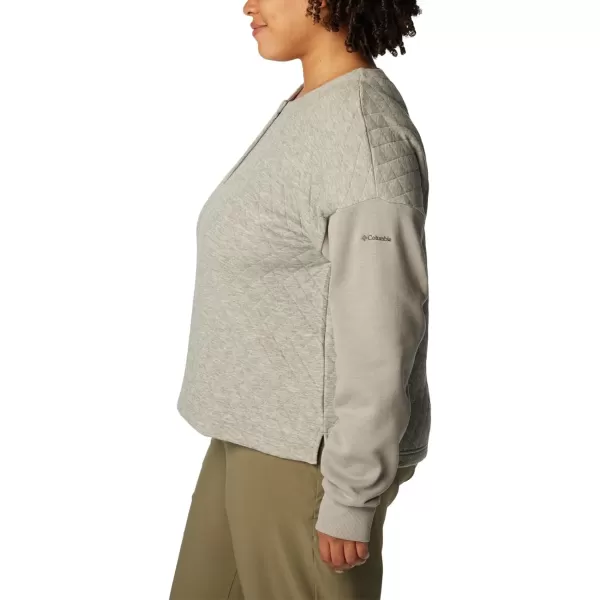 Columbia Womens Hart Mountain Quilted CrewLight Grey Heather