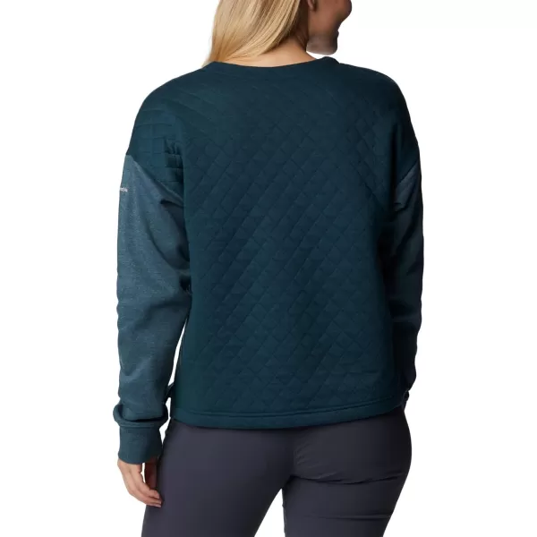 Columbia Womens Hart Mountain Quilted CrewNight Wave Heather