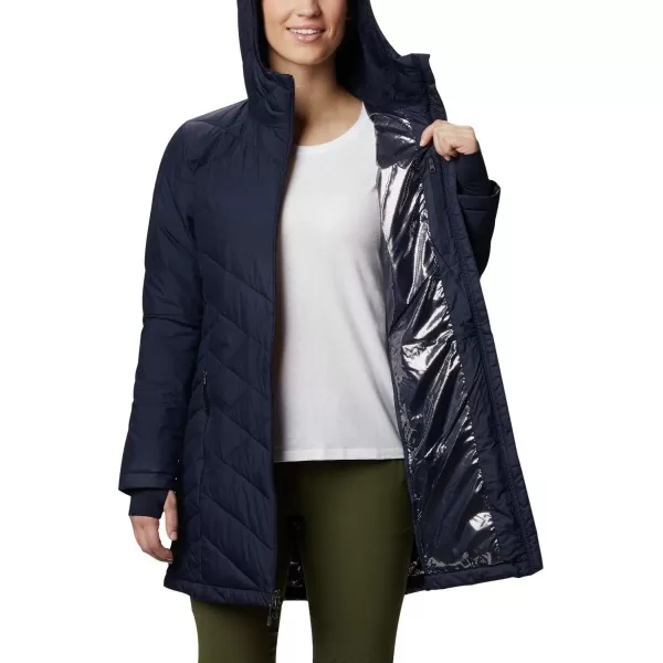 Columbia Womens Heavenly Long Hooded JacketDark Nocturnal