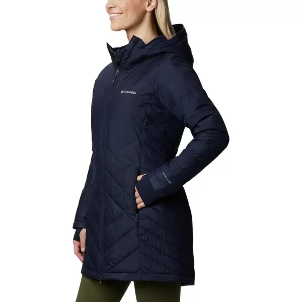 Columbia Womens Heavenly Long Hooded JacketDark Nocturnal