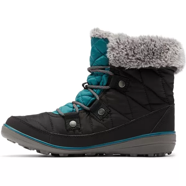 Columbia Womens Heavenly Shorty OmniHeat Snow BootBlackDeep Water