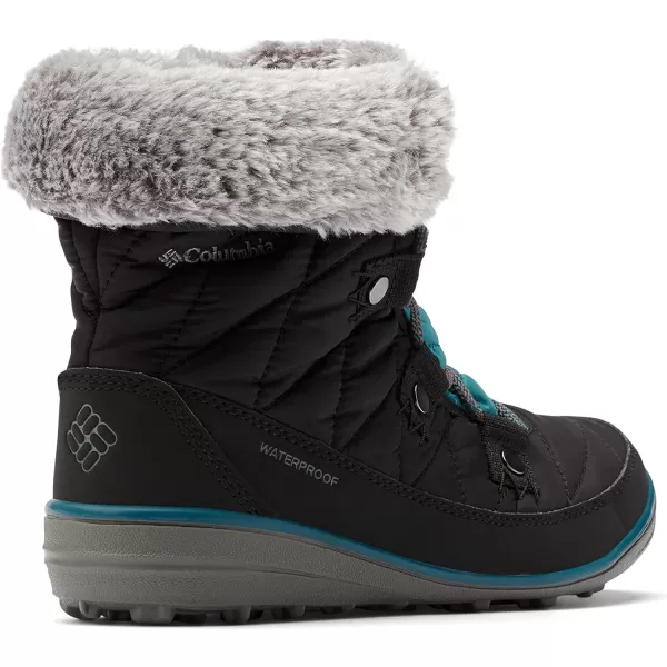 Columbia Womens Heavenly Shorty OmniHeat Snow BootBlackDeep Water