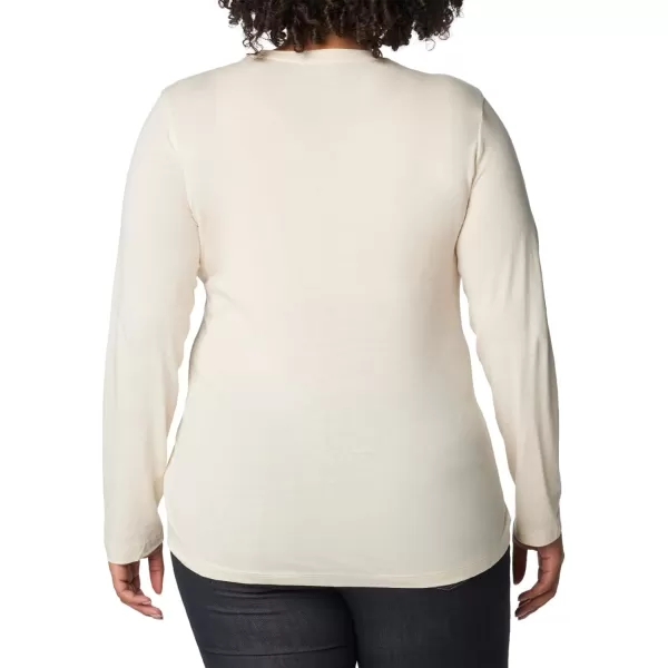 Columbia Womens Hidden Haven Ls TeeChalk Unbearable