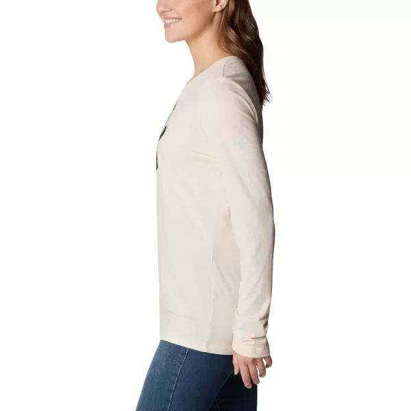 Columbia Womens Hidden Haven Ls TeeChalk Unbearable