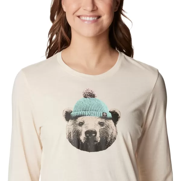 Columbia Womens Hidden Haven Ls TeeChalk Unbearable