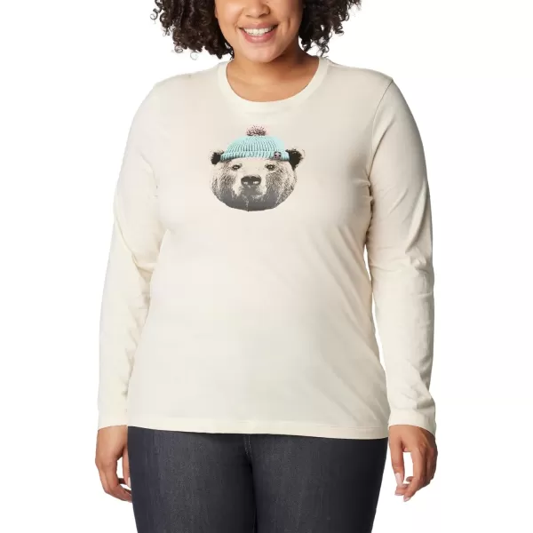 Columbia Womens Hidden Haven Ls TeeChalk Unbearable